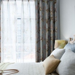 Rideau Rural Moderne Fait Sur Mesure, Rideau Imprimé Par Pulvérisation, Tissu Occultant Protecteur Pour L'Environnement De La Chambre