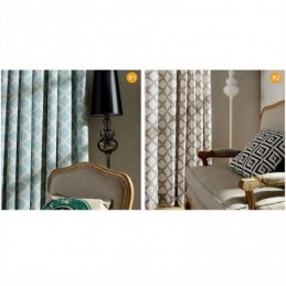 Rideau Nordique Simple Sur Mesure, Imprimé Géométrique, Tissu De Protection En Coton