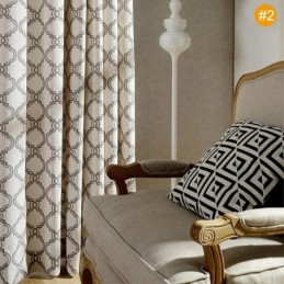 Rideau Nordique Simple Sur Mesure, Imprimé Géométrique, Tissu De Protection En Coton