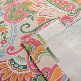 Rideau Américain Antique Sur Mesure, Tissu De Chambre À Coucher Imprimé Floral Contrasté