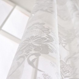 Rideau Transparent Classique Simple Sur Mesure, Tissu Jacquard À Fleurs Européennes Pour Salon Et Chambre À Coucher