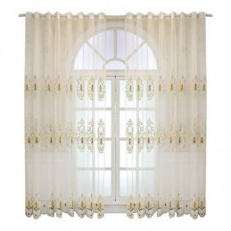Rideaux En Tulle Brodés Européens Transparents Pour Salon Et Chambre À Coucher