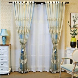 Rideau En Tulle Européen Sur Mesure, Voile Brodé Pour Salon