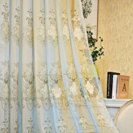 Rideau En Tulle Européen Sur Mesure, Voile Brodé Pour Salon