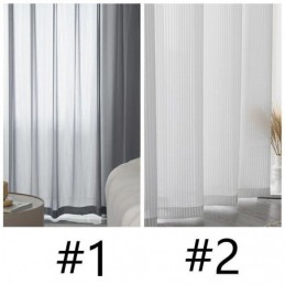 Rideaux Transparents À Rayures, Décoration D'Intérieur, Rideau En Tulle Moderne, Rideau Sur Mesure Pour Salon