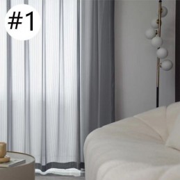 Rideaux Transparents À Rayures, Décoration D'Intérieur, Rideau En Tulle Moderne, Rideau Sur Mesure Pour Salon