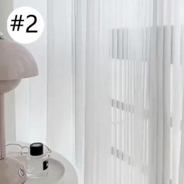 Rideaux Transparents À Rayures, Décoration D'Intérieur, Rideau En Tulle Moderne, Rideau Sur Mesure Pour Salon