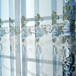 Rideau Floral Moderne Sur Mesure En Tulle Transparent Pour Salon Et Chambre À Coucher