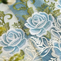 Rideau Floral Moderne Sur Mesure En Tulle Transparent Pour Salon Et Chambre À Coucher