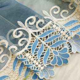 Rideau Floral Moderne Sur Mesure En Tulle Transparent Pour Salon Et Chambre À Coucher
