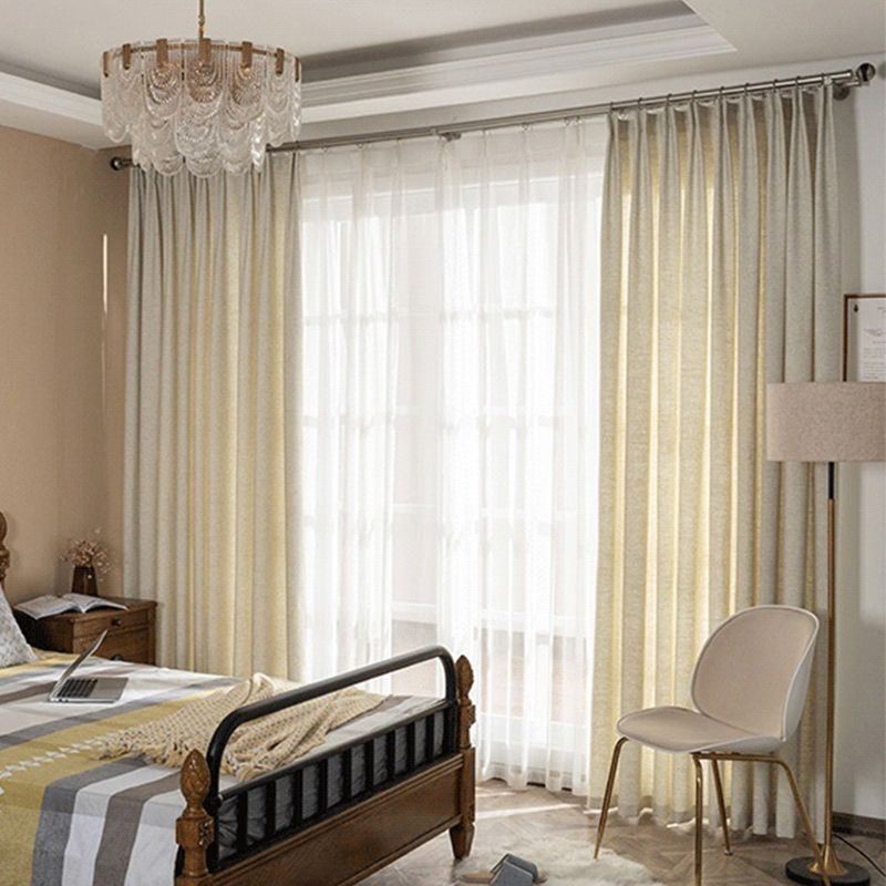Rideaux D'Hôtel En Lin, Rideaux Occultants Texturés Pour Chambre À Coucher, Rideaux Unis Sur Mesure