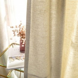 Rideaux D'Hôtel En Lin, Rideaux Occultants Texturés Pour Chambre À Coucher, Rideaux Unis Sur Mesure