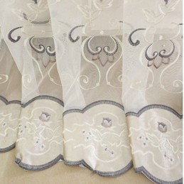 Rideaux En Tulle Transparent À Fleurs Modernes Pour Salon Et Chambre À Coucher