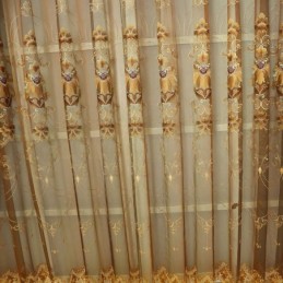 Rideaux Transparents Modernes En Tulle Floral Pour Le Salon