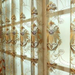 Rideaux Transparents Modernes En Tulle Floral Pour Le Salon