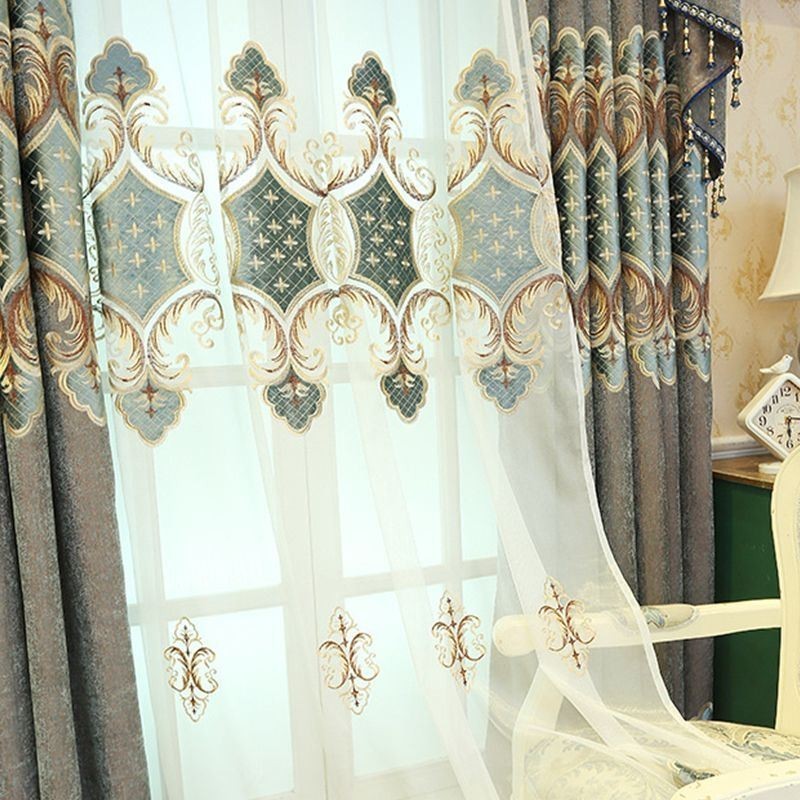 Rideaux Transparents Brodés Modernes En Tulle Pour Salon Et Chambre À Coucher
