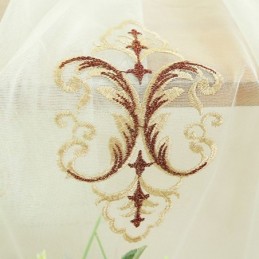 Rideaux Transparents Brodés Modernes En Tulle Pour Salon Et Chambre À Coucher