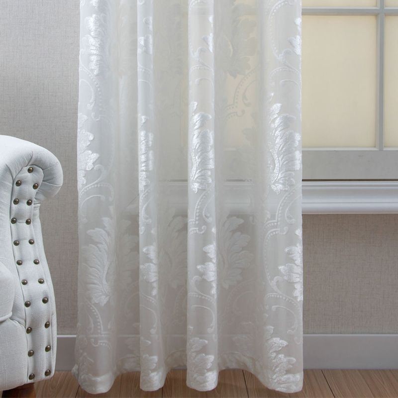 Rideau Transparent Floral Moderne Sur Mesure Pour Salon Et Chambre À Coucher