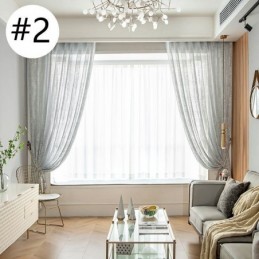 Rideaux Transparents En Tulle Nordique, Élégants Rideaux En Voile Blanc Sur Mesure, Panneaux De Stores Pour Salon.