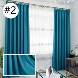 Rideau Uni Nordique Sur Mesure, Tissu Ombrage De Couleur Unie Pour Chambre À Coucher