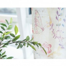 Rideau Transparent Rural Moderne Sur Mesure, Tissu De Chambre À Coucher Imprimé Papillon