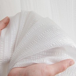 Rideau En Tulle Moderne Sur Mesure, Couleur Unie, Blanc, Transparent, Pour Salon