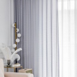 Rideaux Filtrant La Lumière En Tissu Gaufré Texturé Pour Fenêtre De Salon