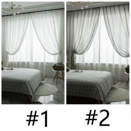 Rideau En Tulle Blanc De Luxe Sur Mesure Pour Salon, Chambre À Coucher, Fenêtre, Voilages Jacquard