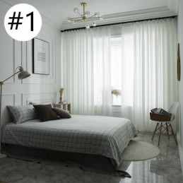 Rideau En Tulle Blanc De Luxe Sur Mesure Pour Salon, Chambre À Coucher, Fenêtre, Voilages Jacquard