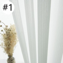 Rideau En Tulle Blanc De Luxe Sur Mesure Pour Salon, Chambre À Coucher, Fenêtre, Voilages Jacquard