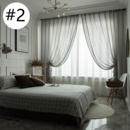 Rideau En Tulle Blanc De Luxe Sur Mesure Pour Salon, Chambre À Coucher, Fenêtre, Voilages Jacquard