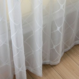 Rideaux Transparents À Motifs Géométriques Pour Salon Et Chambre À Coucher