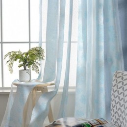 Rideau Simple Et Transparent En Tissu Jacquard Peachblosom Pour Chambre À Coucher Et Salon