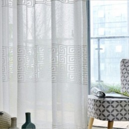 Rideaux Transparents Géométriques Pour Salon Et Chambre À Coucher