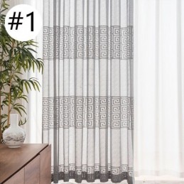 Rideaux Transparents Géométriques Pour Salon Et Chambre À Coucher