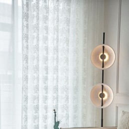 Rideaux Transparents En Tulle Floral, Élégants Rideaux En Voile Blanc Sur Mesure, Pour Salon