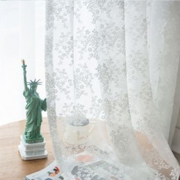 Rideaux Transparents En Tulle Floral, Élégants Rideaux En Voile Blanc Sur Mesure, Pour Salon