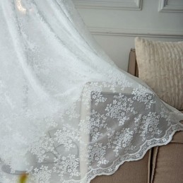 Rideaux Transparents En Tulle Floral, Élégants Rideaux En Voile Blanc Sur Mesure, Pour Salon