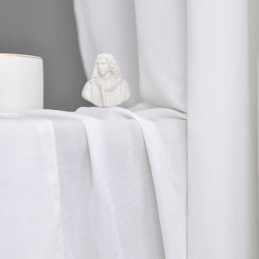 Rideaux En Tulle Blanc Pour Chambre À Coucher, Voile Transparent, Couleur Unie