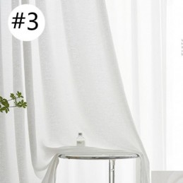 Rideaux En Tulle Et Coton Et Lin Pour Salon, Café, Couleur Unie