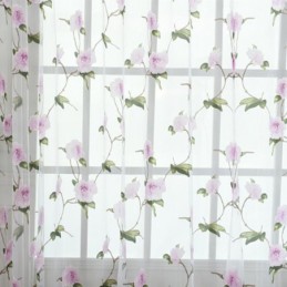 Rideaux Transparents À Fleurs En Tulle Pour Décoration D'Intérieur