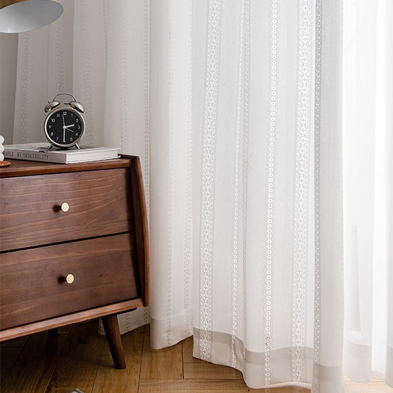 Rideaux Blancs Translucides En Jacquard De Style Nordique Pour Salon Et Chambre À Coucher