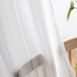 Rideaux Blancs Translucides En Jacquard De Style Nordique Pour Salon Et Chambre À Coucher