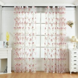 Rideaux En Tulle Fleuris...