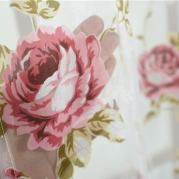 Rideaux En Tulle Fleuris Modernes, Voile Transparent Pastoral Pour Salon Et Chambre À Coucher