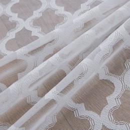 Rideaux Transparents Blancs À Motif Diamant Pour Salon Et Chambre À Coucher