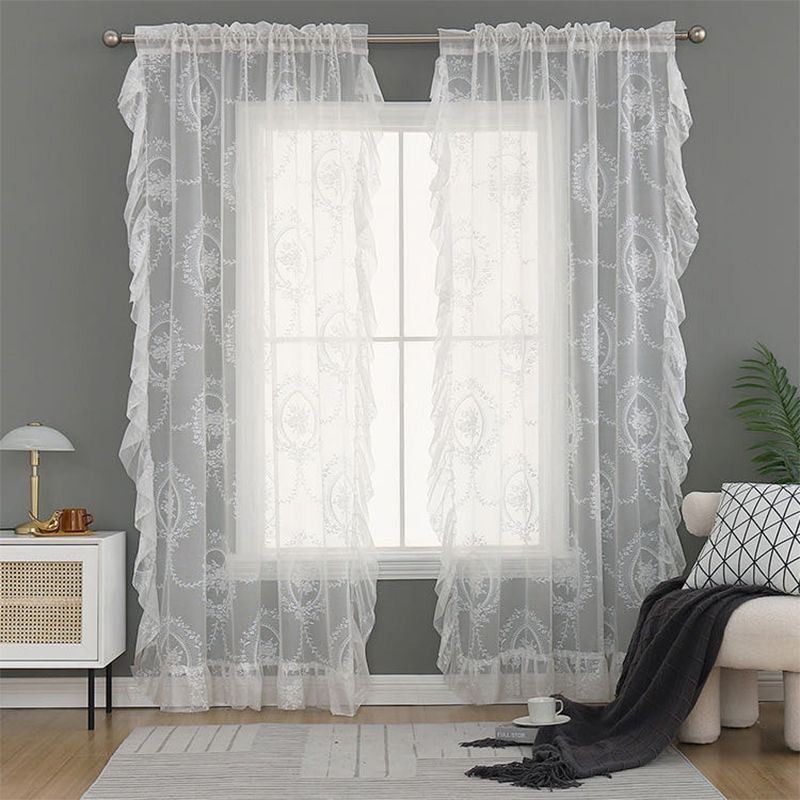Rideaux Transparents En Tulle Coréen, Brodés, Sur Mesure, Pour Salon, Salle À Manger, Chambre À Coucher