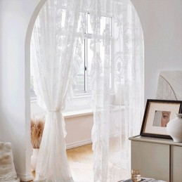 Rideaux Transparents En Tulle Coréen, Brodés, Sur Mesure, Pour Salon, Salle À Manger, Chambre À Coucher