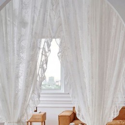 Rideaux Transparents En Tulle Coréen, Brodés, Sur Mesure, Pour Salon, Salle À Manger, Chambre À Coucher