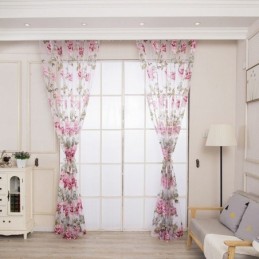 Rideau Transparent Européen Sur Mesure En Tulle À Fleurs Rustiques Pour Salon Et Chambre À Coucher